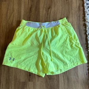 Under Armour Athletic Shorts - Men’s Size Large - Neon Yellow
